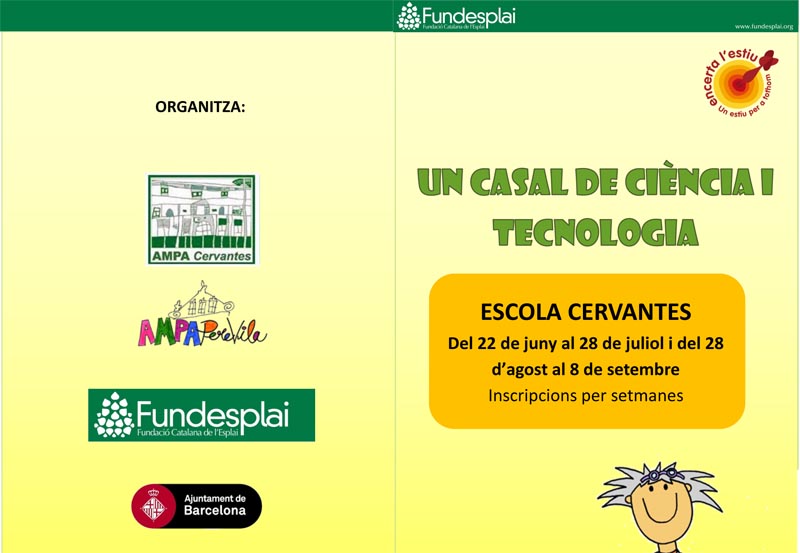 Imatge triptic coòlonies estiu nens i nenes de l'escola Pere Vila primària