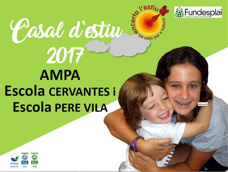 Imatge del Casal d'esiu 2016-2017 a l'escola Cervantes i Pere vila